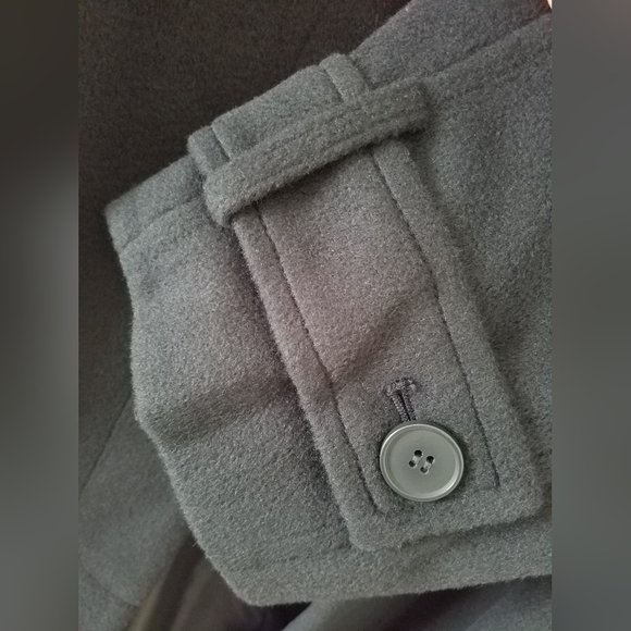 NWOT ASOS DESIGN Top Collar Boyfriend Coat Navy Size Medium - Picture 11 of 12